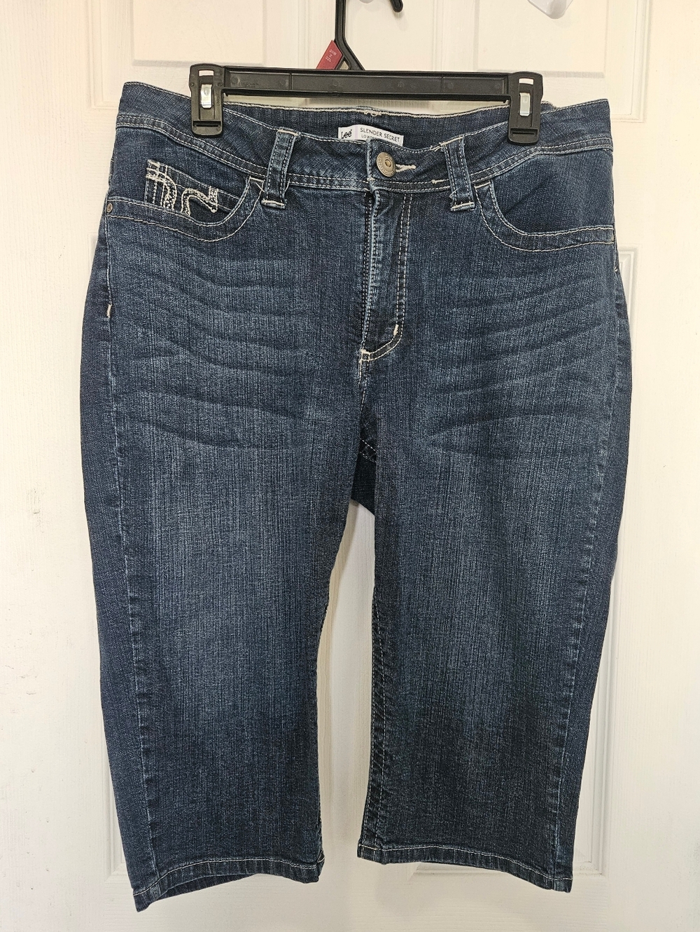Lee Dark Blue Cropped Denim Capris